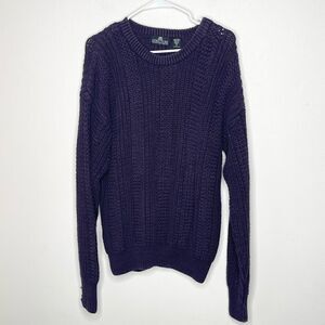 Structure Vintage Chunky Crew Neck Grandpa Sweater - Men’s US M